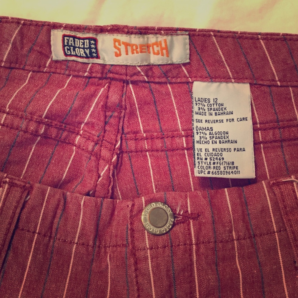 One pair Faded Glory chinos sz 12